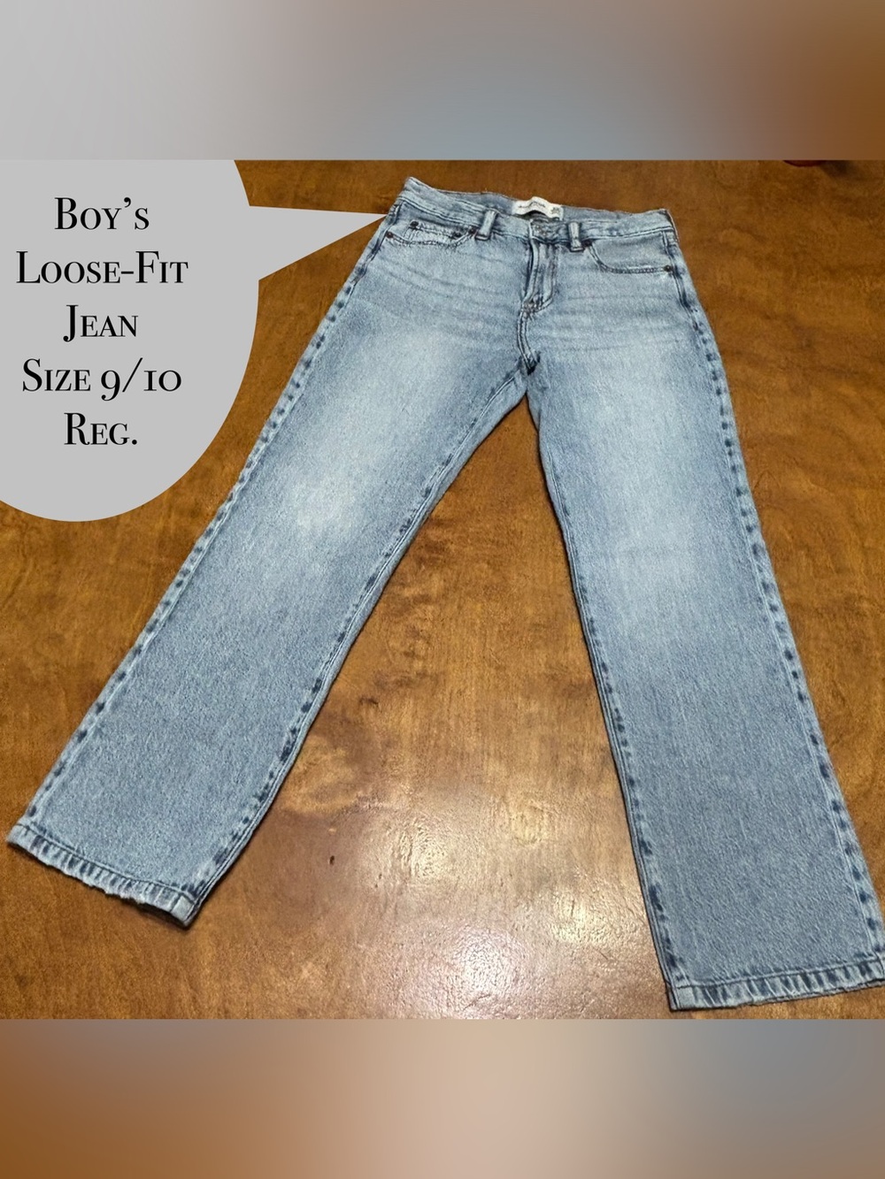 Boy’s Abercrombie Kids Loose-Fit Light Wash Jeans GUC